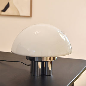 Lampe de Table Blanche Chrome - Design Élégant et Luxueux