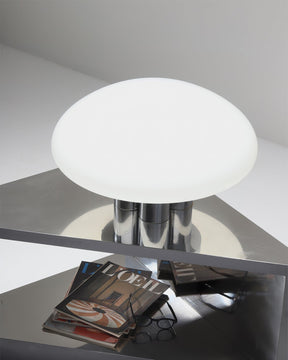 Lampe de Table Blanche Chrome - Design Élégant et Luxueux
