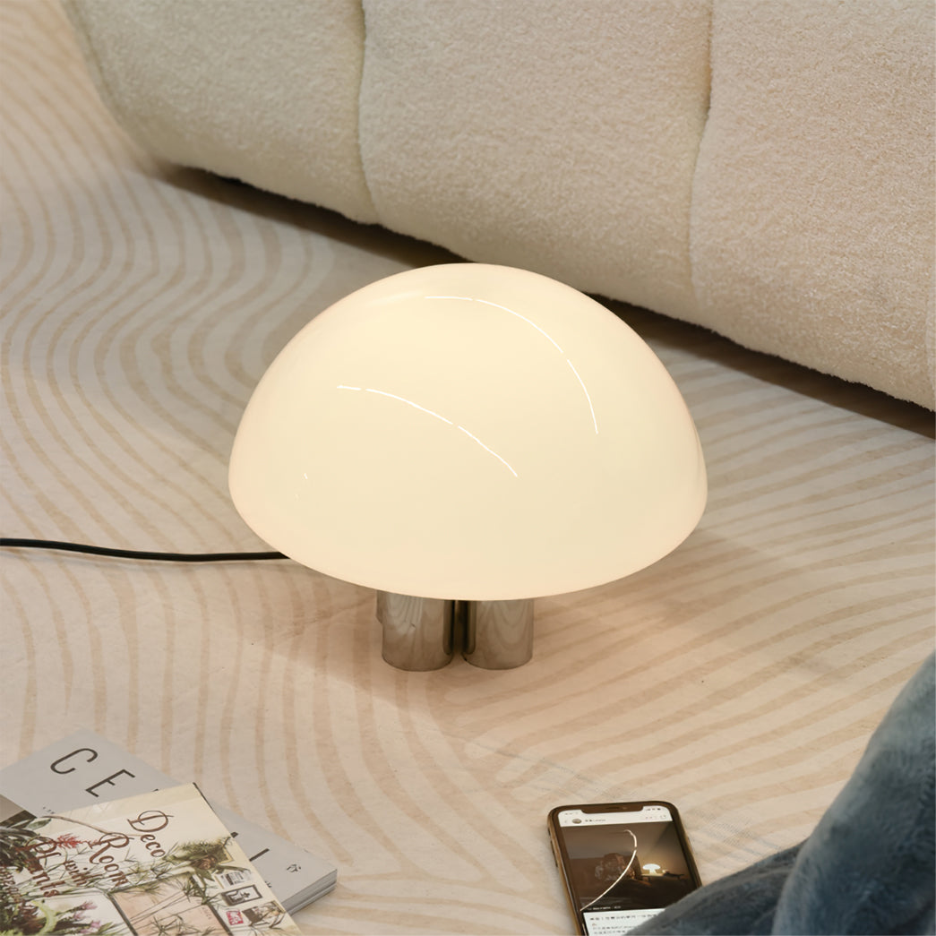 Lampe de Table Blanche Chrome - Design Élégant et Luxueux