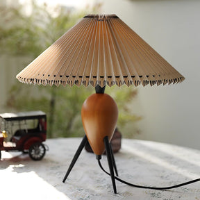 Lampe LED Trépied en Bois - Élégance Naturelle et Style Contemporain