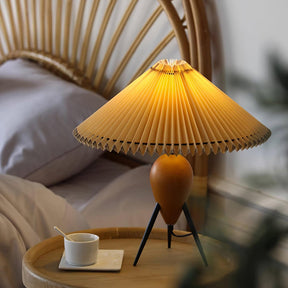 Lampe LED Trépied en Bois - Élégance Naturelle et Style Contemporain