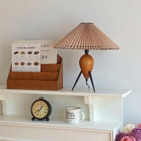 Lampe LED Trépied en Bois - Élégance Naturelle et Style Contemporain