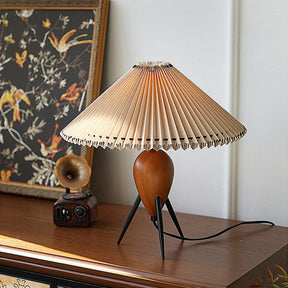 Lampe LED Trépied en Bois - Élégance Naturelle et Style Contemporain