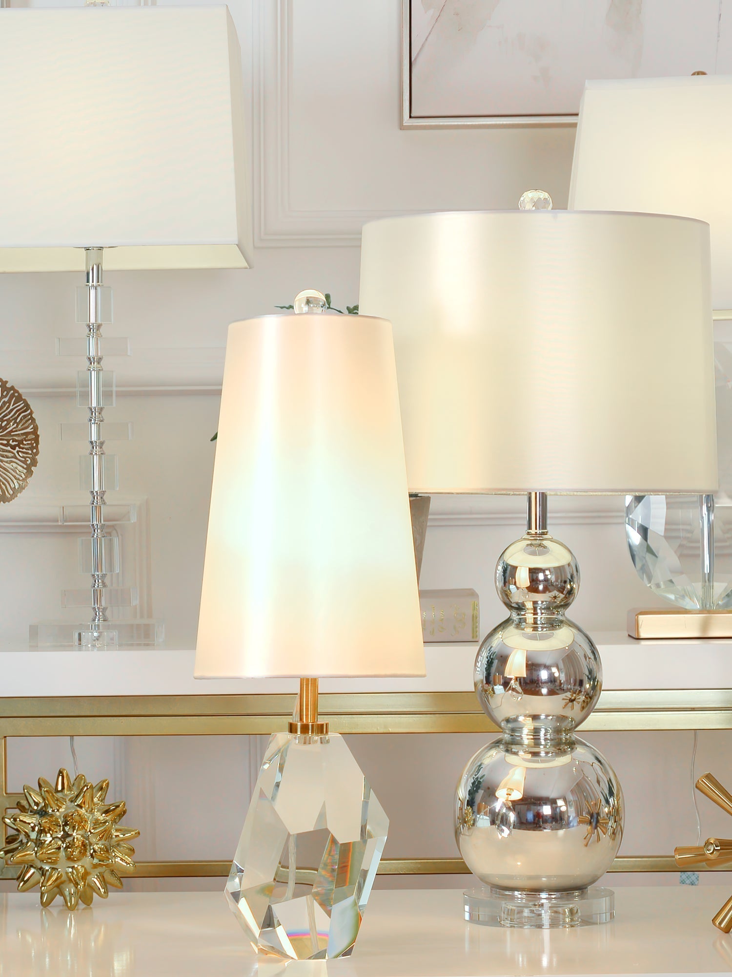 Lampe de Table en Cristal - Éclairage Élégant et Ambiance Chaleureuse