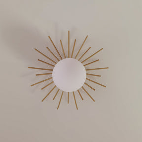 Éclairage de Plafond Élégant - Design Unique en Laiton et Verre