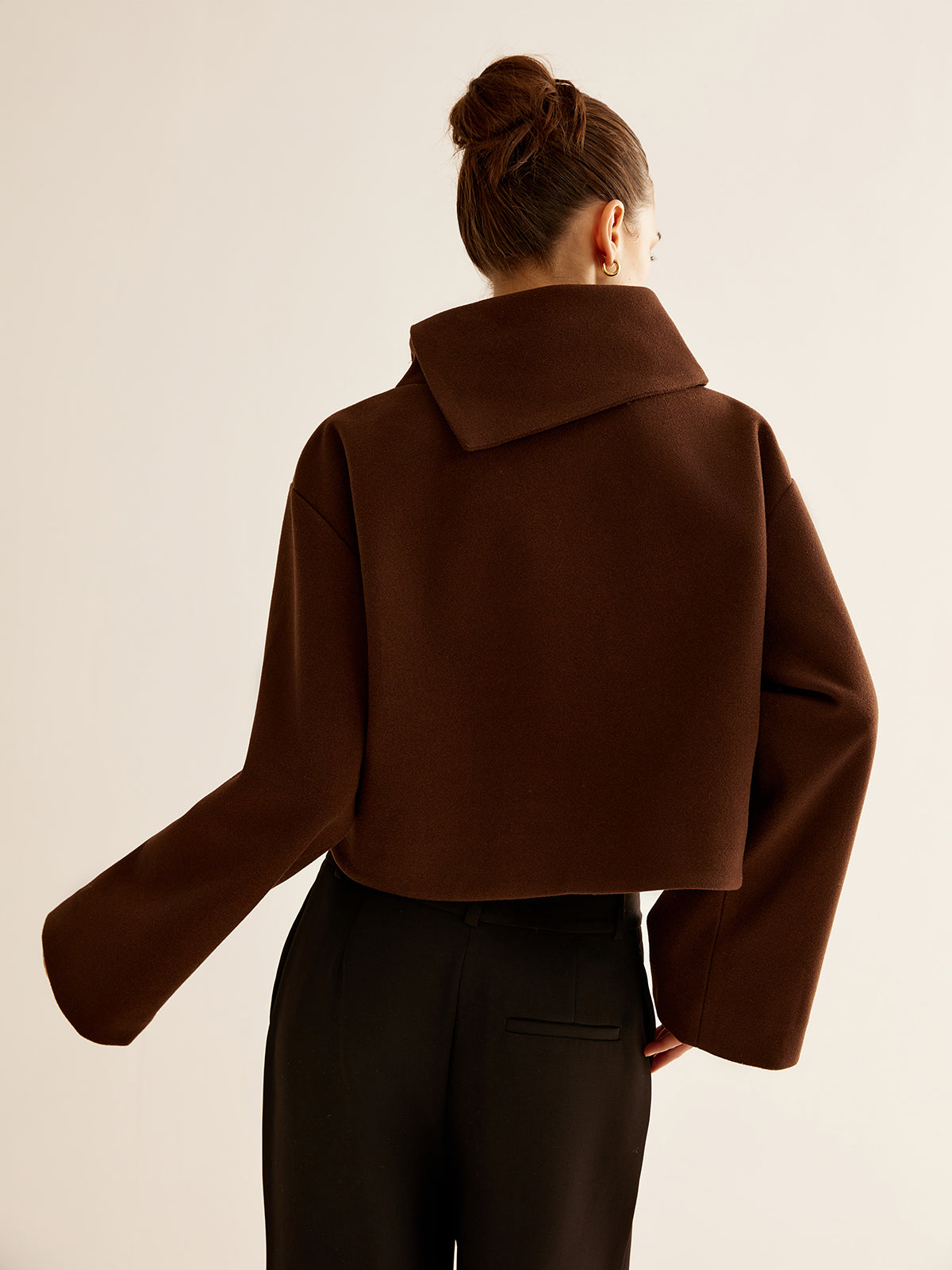 Haut en Tweed à Col Roulé - Chic et Élégant pour Toutes Occasions