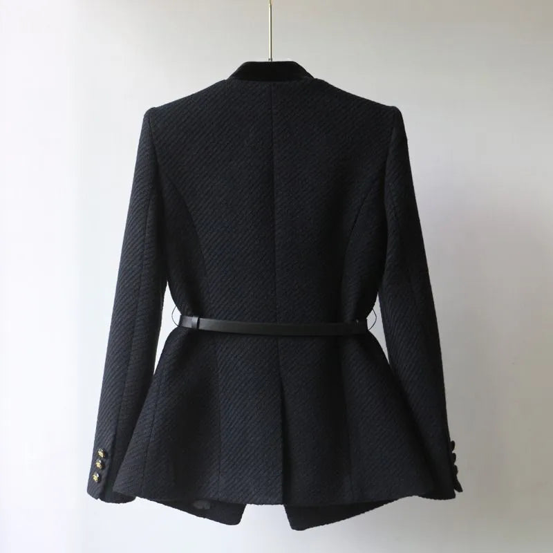 Manteau en Laine Mi-Long pour Femmes - Élégance Classique et Confort Optimal