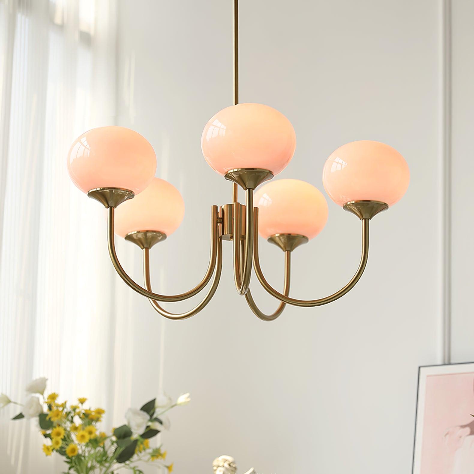 Suspension Chic en Guimauve - Éclat Doux et Élégant pour Intérieur