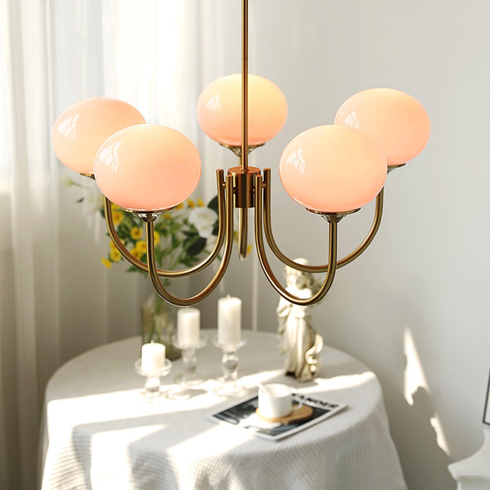 Suspension Chic en Guimauve - Éclat Doux et Élégant pour Intérieur
