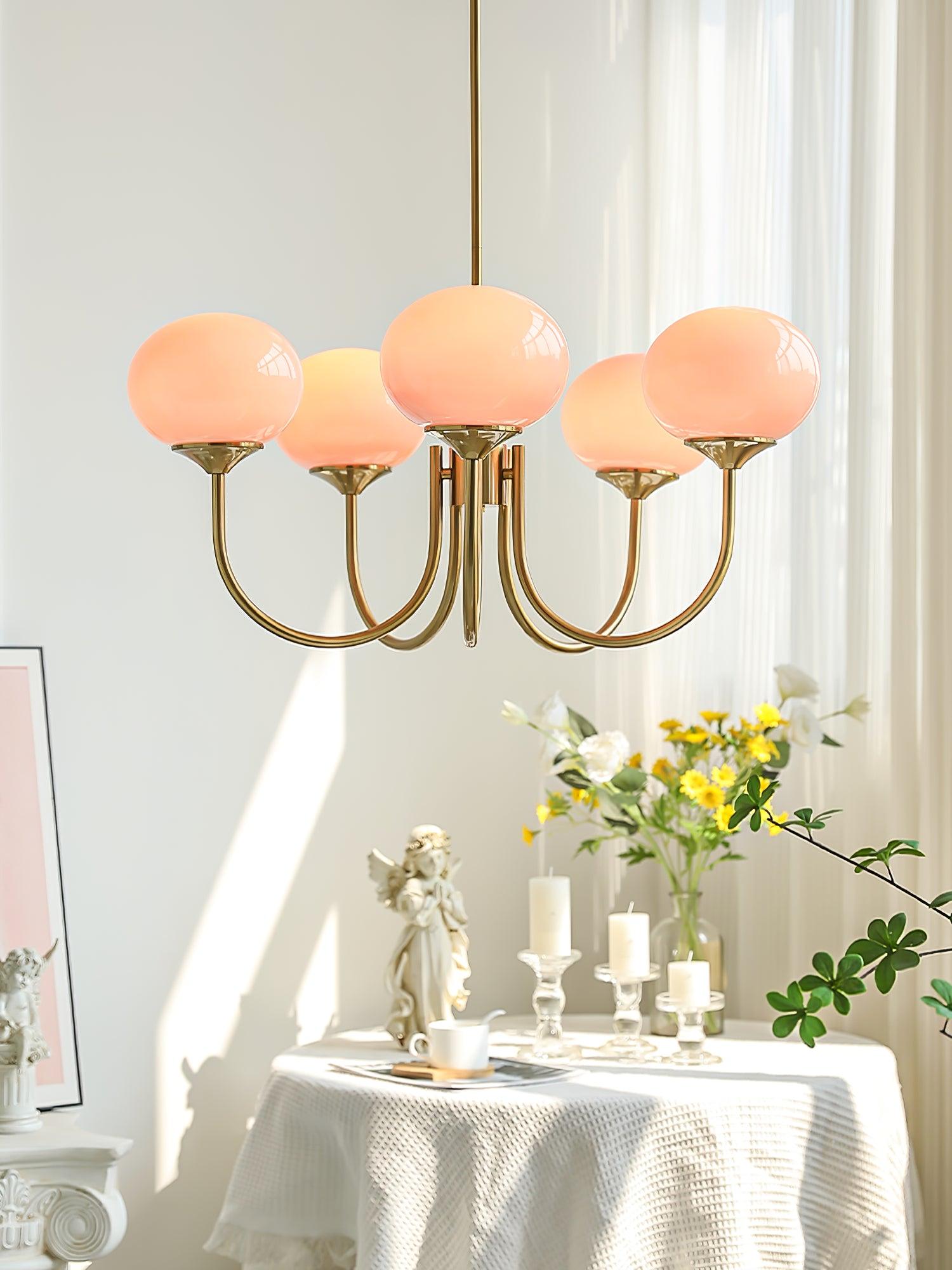 Suspension Chic en Guimauve - Éclat Doux et Élégant pour Intérieur