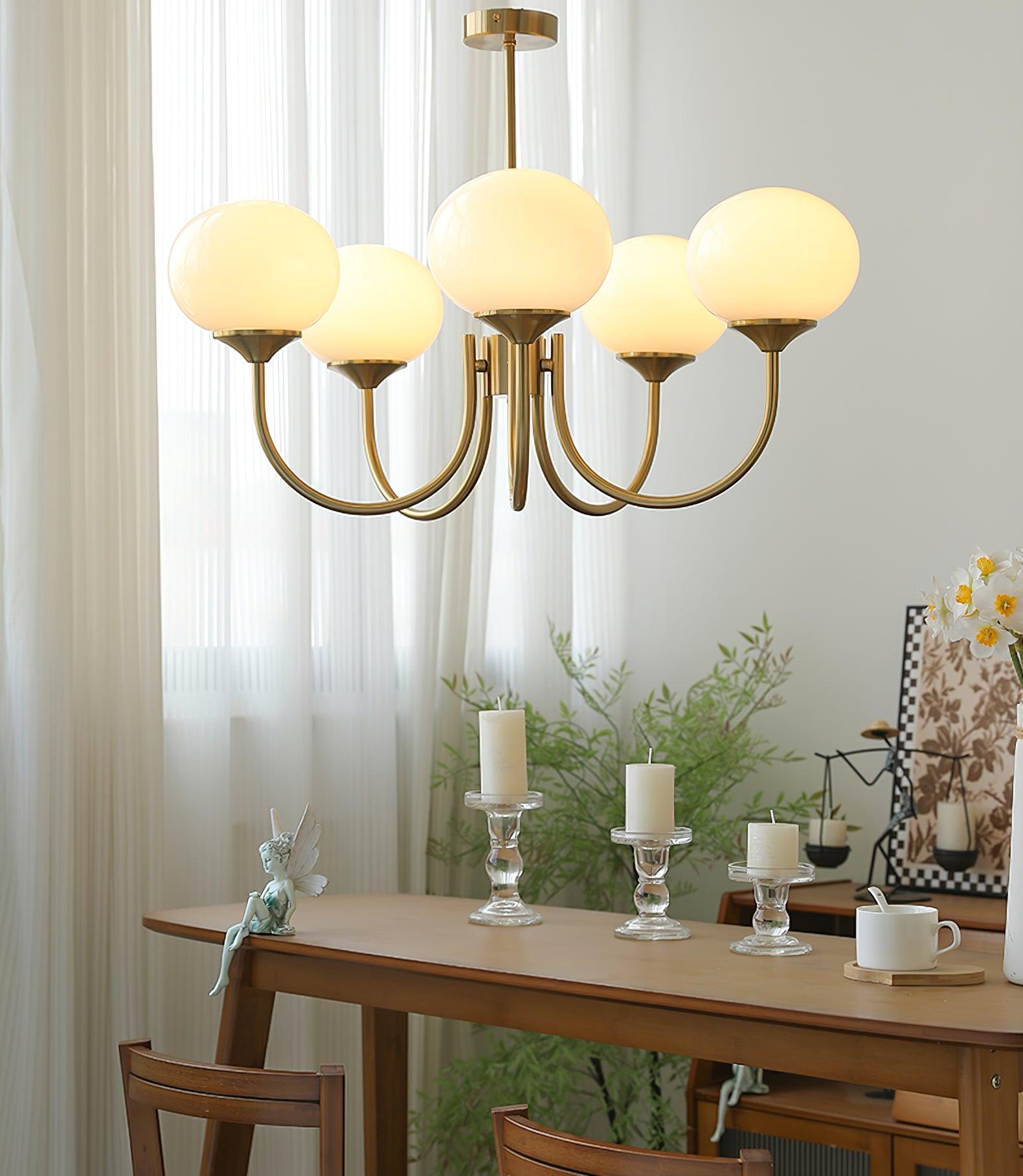 Suspension Chic en Guimauve - Éclat Doux et Élégant pour Intérieur