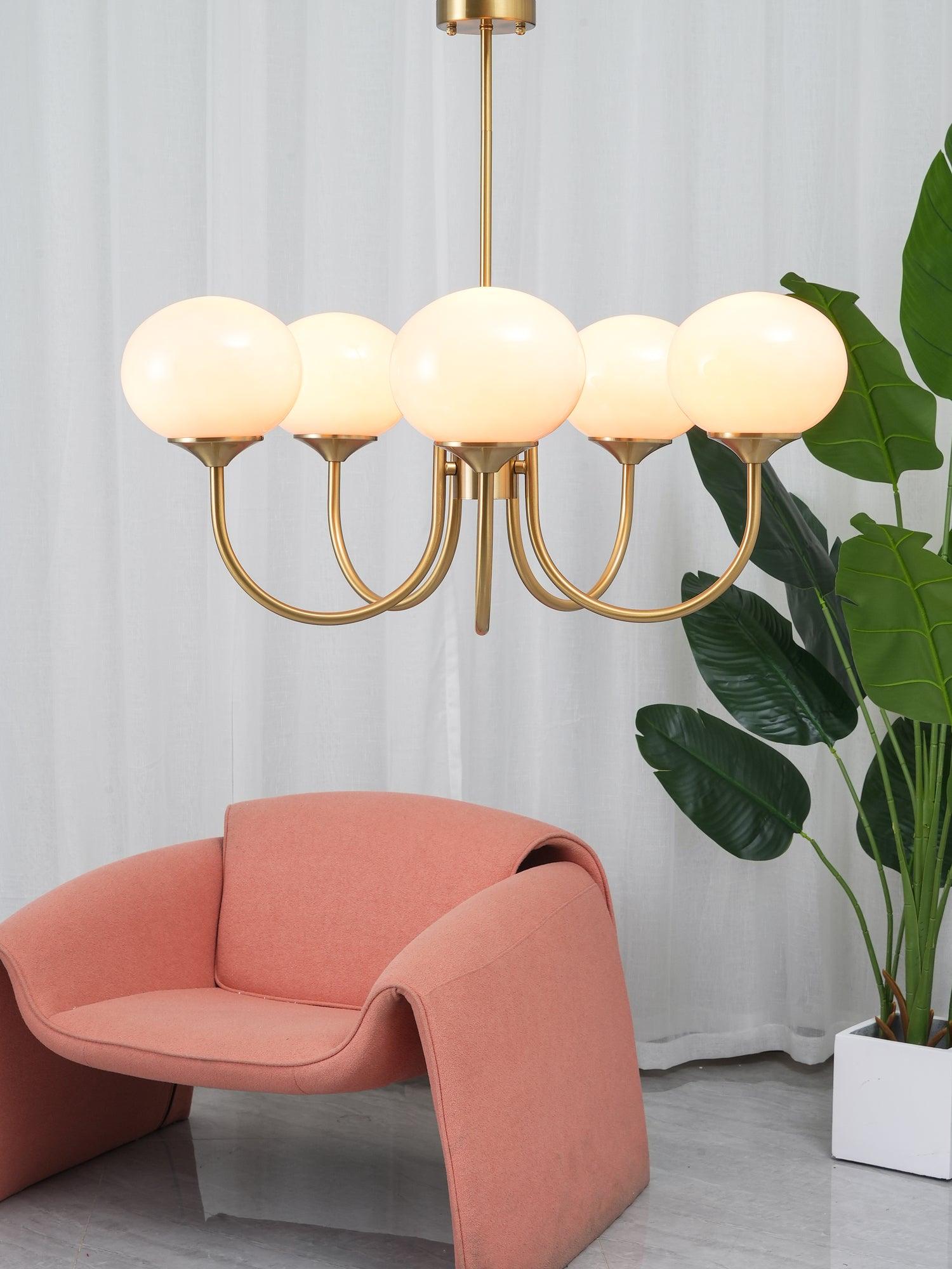 Suspension Chic en Guimauve - Éclat Doux et Élégant pour Intérieur