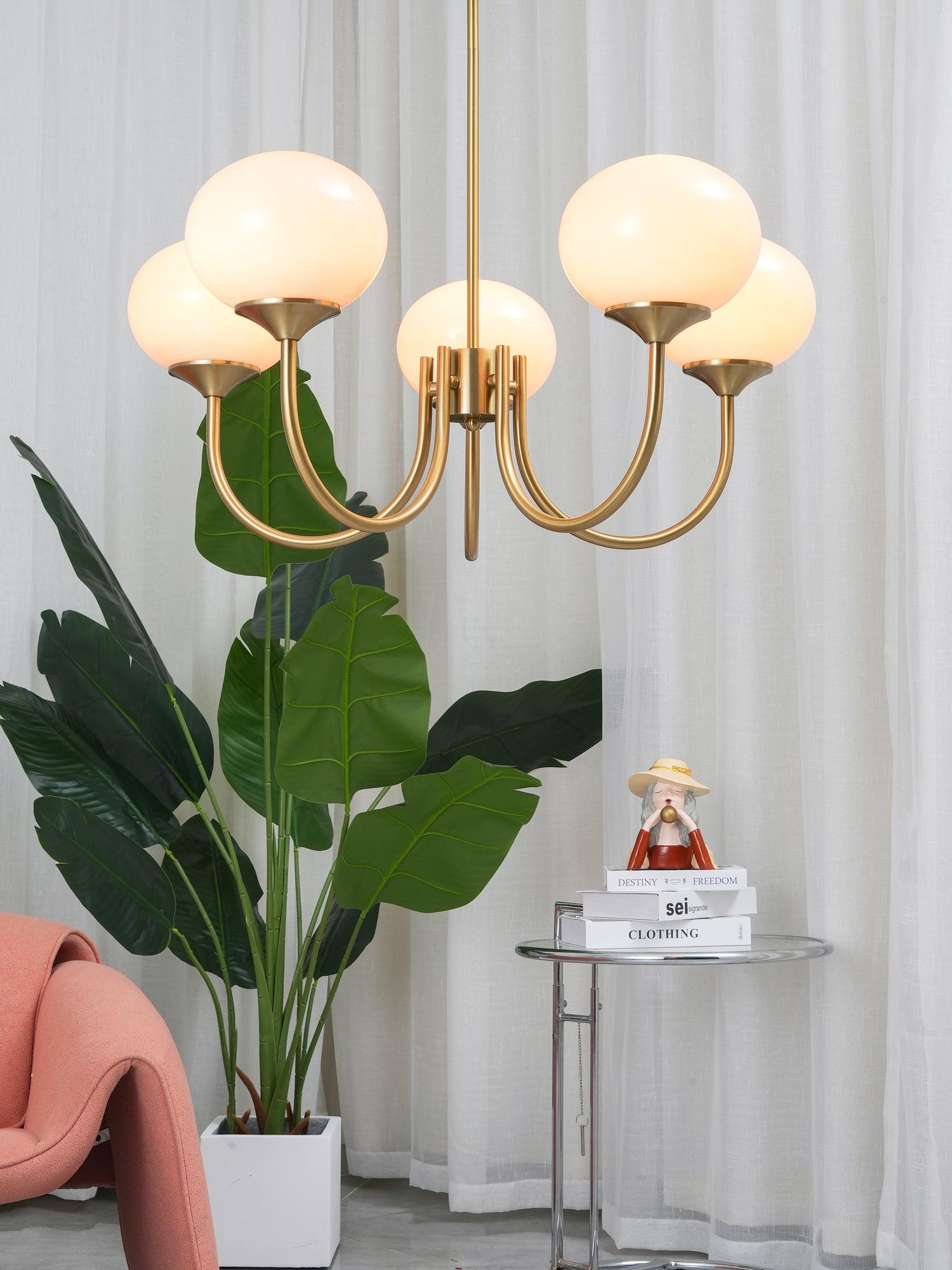 Suspension Chic en Guimauve - Éclat Doux et Élégant pour Intérieur