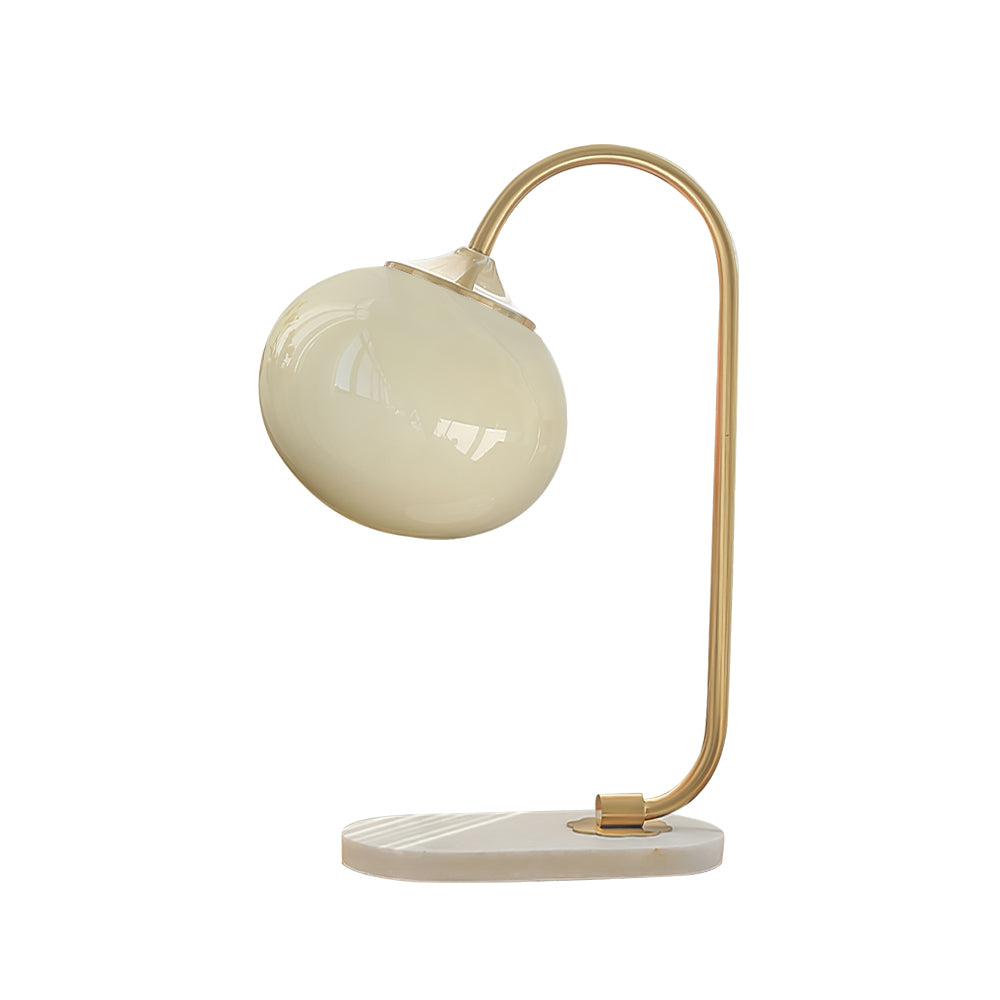 Lampe de Table Ludique en Verre - Finition Dorée et Abat-jour Rose