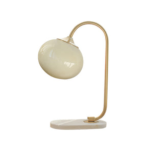 Lampe de Table Ludique en Verre - Finition Dorée et Abat-jour Rose