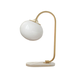 Lampe de Table Ludique en Verre - Finition Dorée et Abat-jour Rose