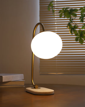 Lampe de Table Ludique en Verre - Finition Dorée et Abat-jour Rose