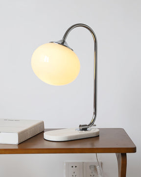Lampe de Table Ludique en Verre - Finition Dorée et Abat-jour Rose