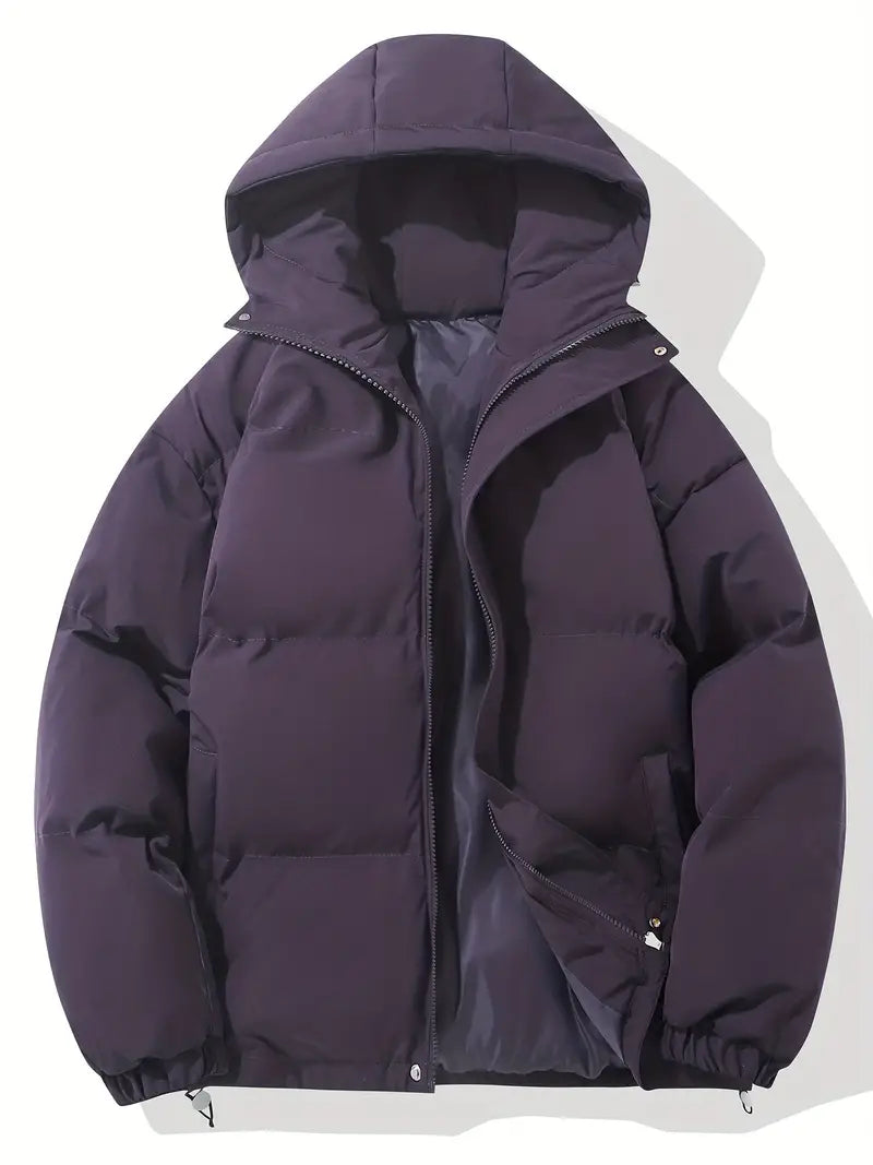 Veste à Capuche d'Hiver Chic - Confort Douillet et Style Polyvalent