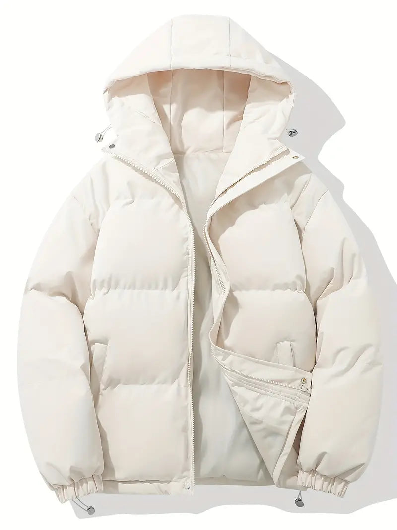 Veste à Capuche d'Hiver Chic - Confort Douillet et Style Polyvalent
