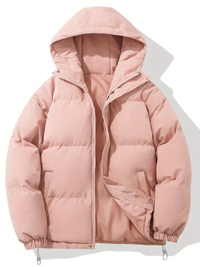 Veste à Capuche d'Hiver Chic - Confort Douillet et Style Polyvalent
