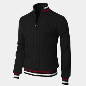 Pull Zippé Mi-Haut pour Hommes - Style Contemporain et Confort Doux