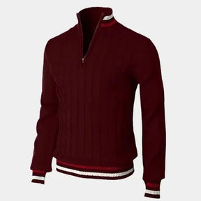 Pull Zippé Mi-Haut pour Hommes - Style Contemporain et Confort Doux