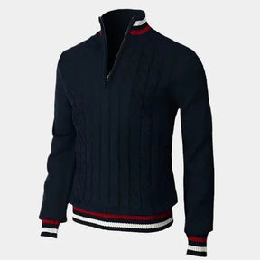 Pull Zippé Mi-Haut pour Hommes - Style Contemporain et Confort Doux
