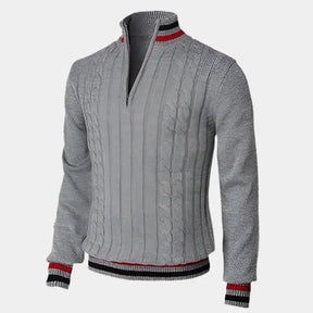 Pull Zippé Mi-Haut pour Hommes - Style Contemporain et Confort Doux