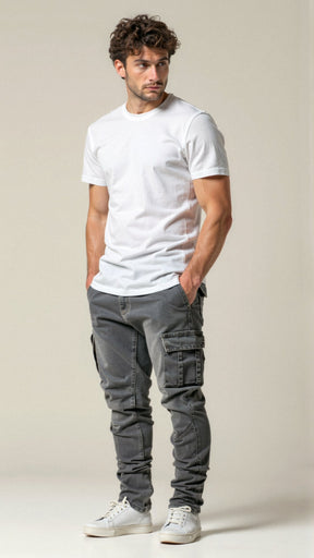 Jeans Modern Fit Homme - Style Chic et Rangement Pratique