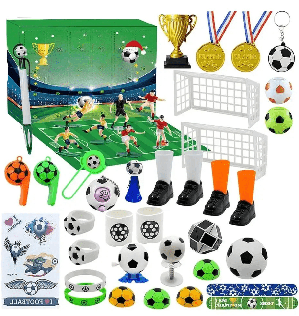 Calendrier de l'Avent Football - Surprises Jouets Quotidiennes à Construire
