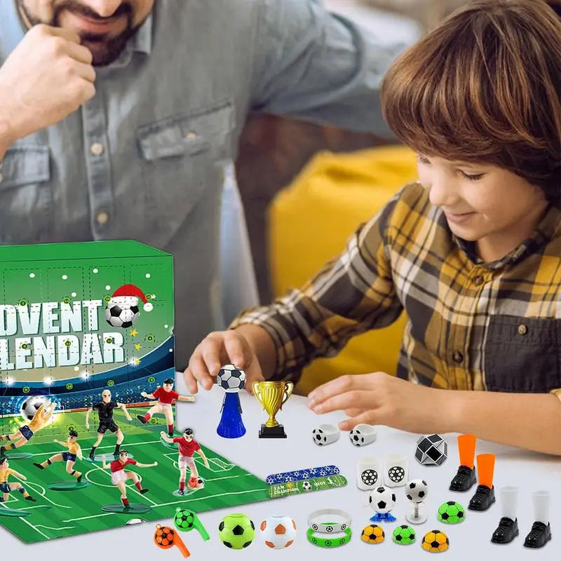 Calendrier de l'Avent Football - Surprises Jouets Quotidiennes à Construire