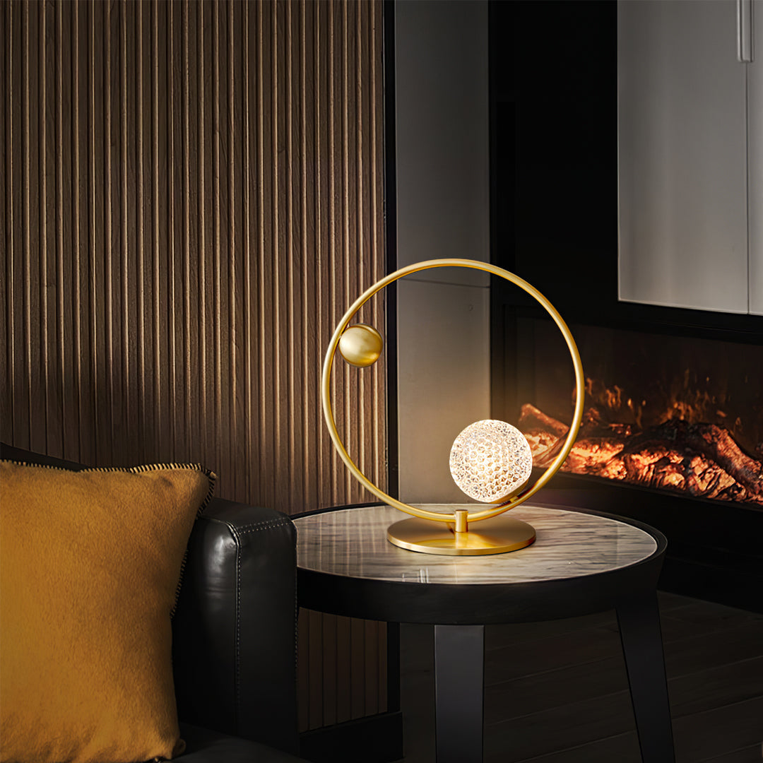 Lampe de Table Élégante en Verre - Design Asymétrique et Matériaux de Qualité