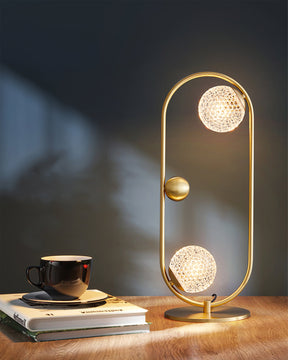 Lampe de Table Élégante en Verre - Design Asymétrique et Matériaux de Qualité