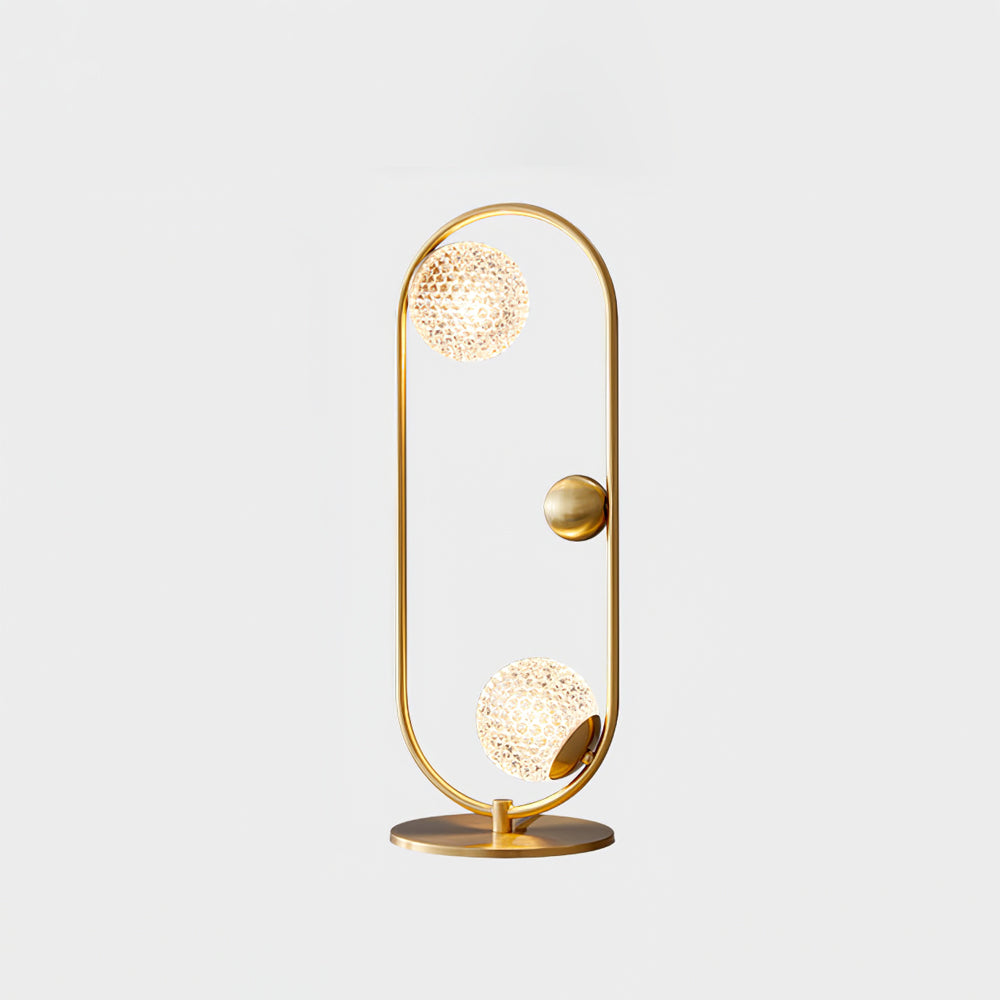 Lampe de Table Élégante en Verre - Design Asymétrique et Matériaux de Qualité