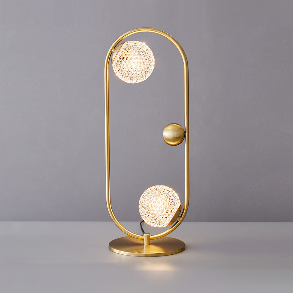 Lampe de Table Élégante en Verre - Design Asymétrique et Matériaux de Qualité