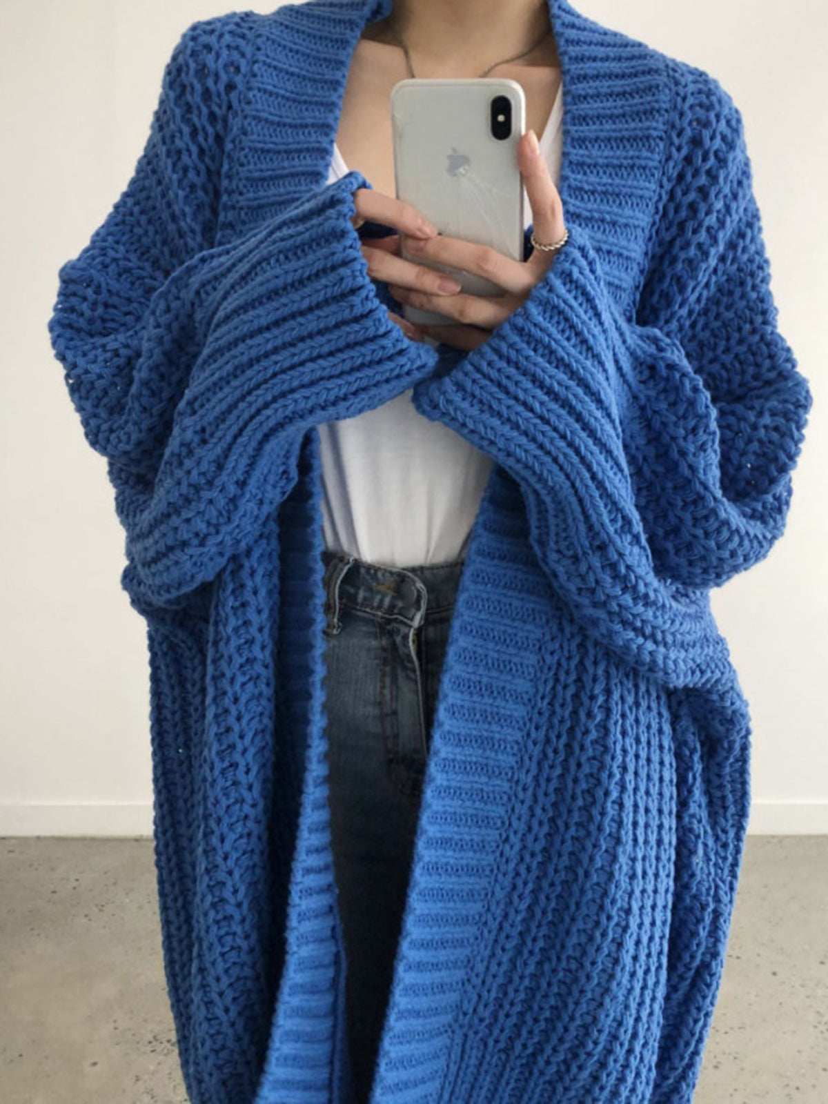 Veste Tricot Oversize Décontractée - Confort et Élasticité Moyenne