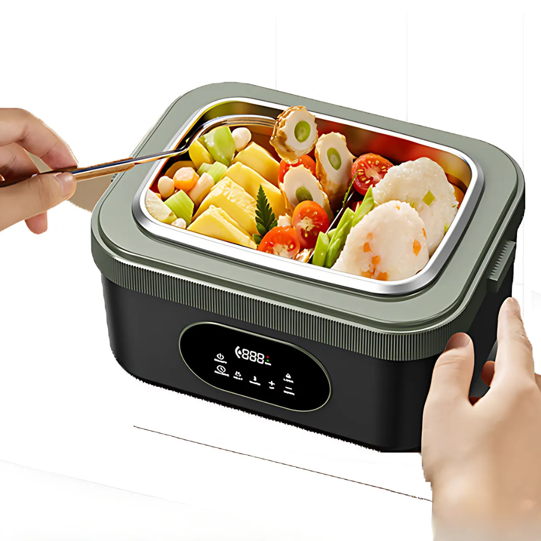 Boîte à Lunch Chauffante Portable - Acier Inoxydable et Rechargeable