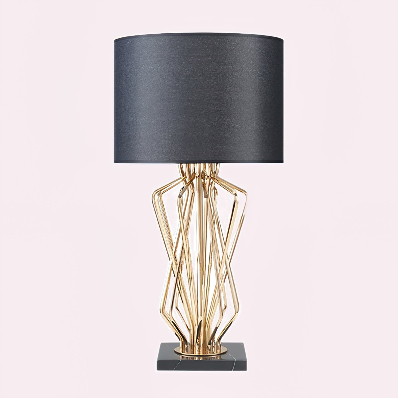 Lampe de Table Élégante en Métal - Design Raffiné avec Abat-jour en Lin