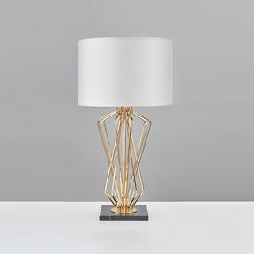 Lampe de Table Élégante en Métal - Design Raffiné avec Abat-jour en Lin