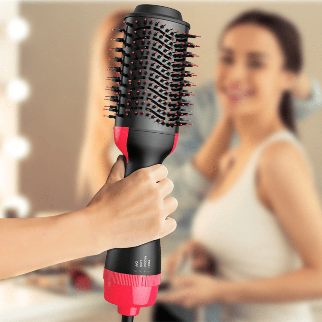Sèche-cheveux et Lisseur 4-en-1 - Coiffage Élégant et Pratique