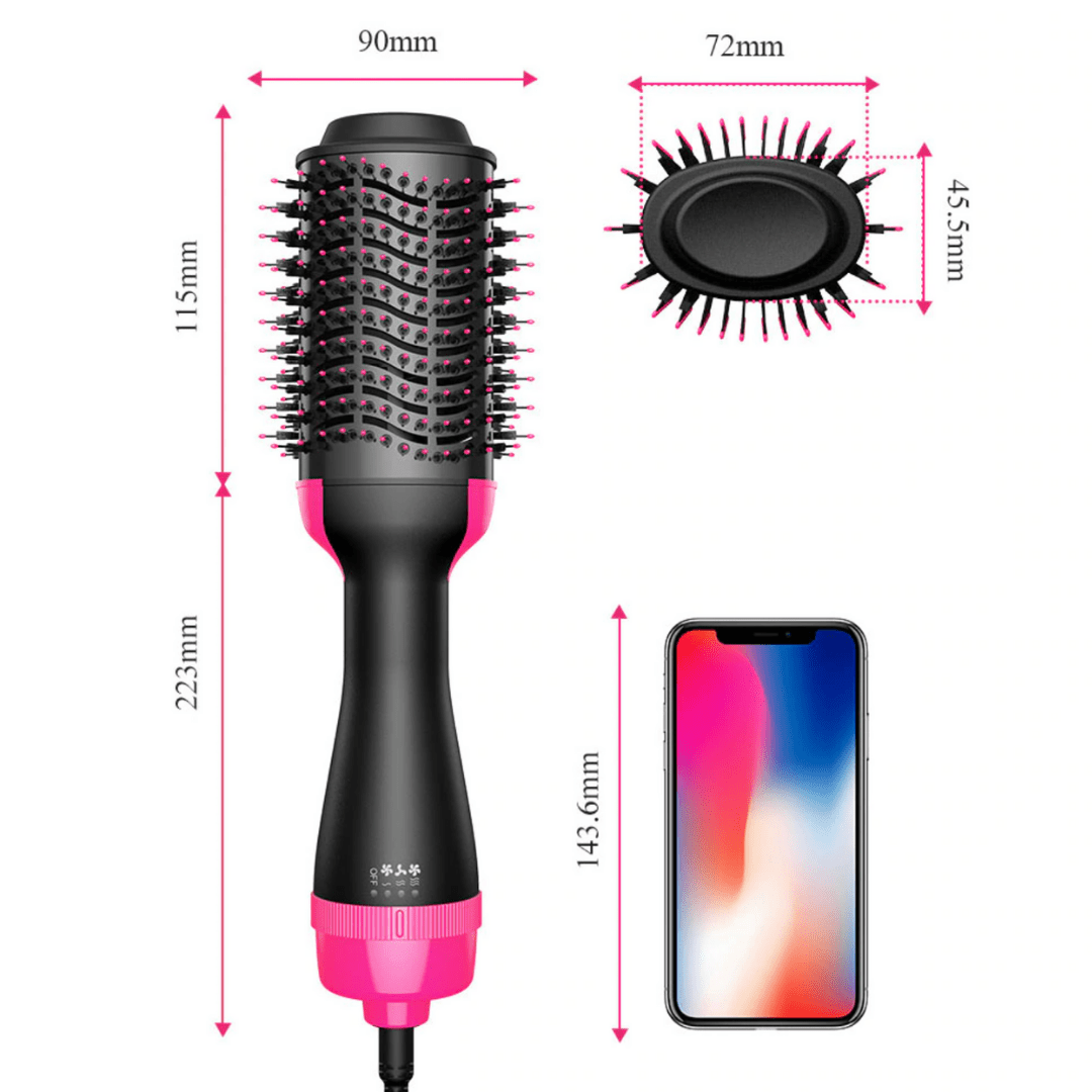Sèche-cheveux et Lisseur 4-en-1 - Coiffage Élégant et Pratique
