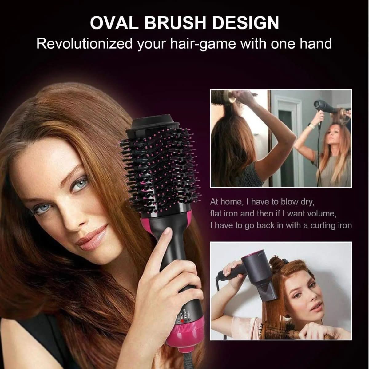 Sèche-cheveux et Lisseur 4-en-1 - Coiffage Élégant et Pratique