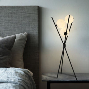 Lampe de Table et Sol Lune - Design Sphérique et Atmosphère Chaleureuse