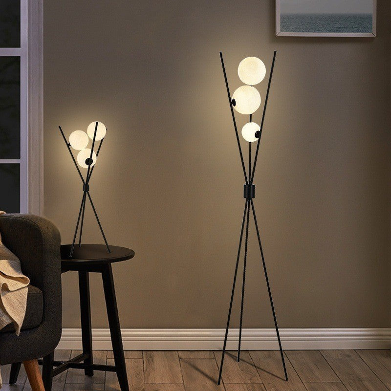Lampe de Table et Sol Lune - Design Sphérique et Atmosphère Chaleureuse