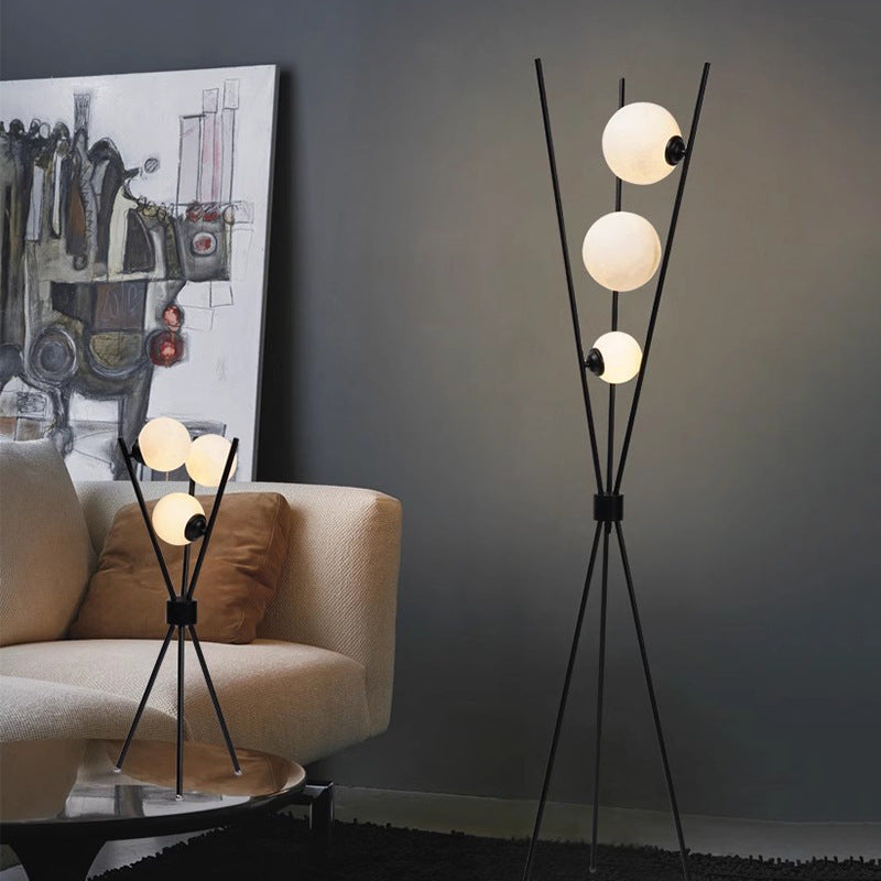 Lampe de Table et Sol Lune - Design Sphérique et Atmosphère Chaleureuse