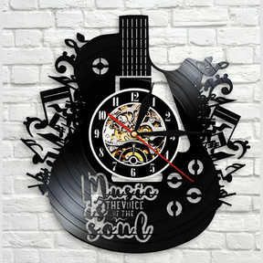 Horloge Murale Musique Guitare - Décor Créatif et Unique pour Passionnés