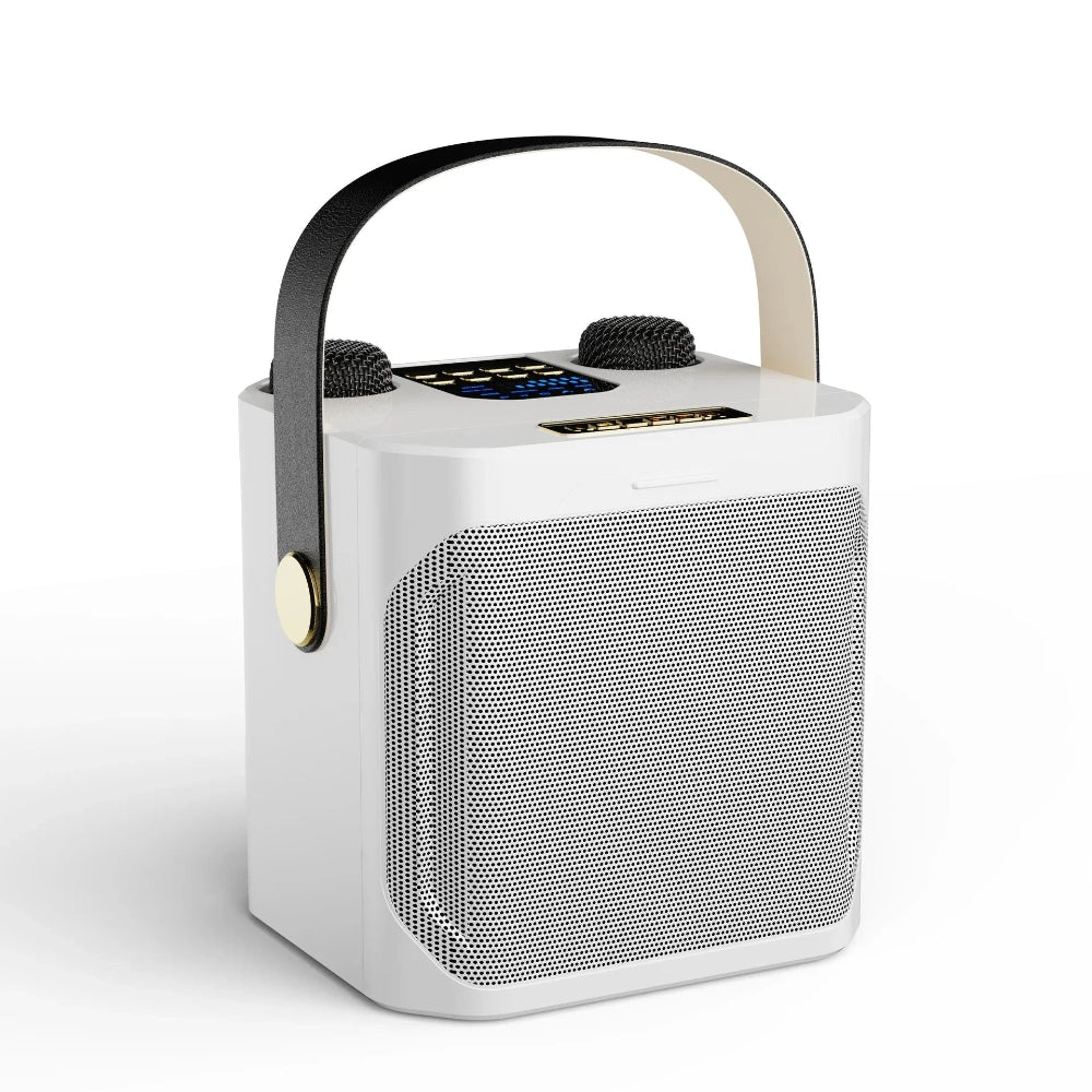 Haut-Parleur Karaoke Portable Bluetooth - Son Surround 360° et Deux Microphones