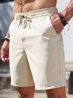 Shorts Élastiques Beige Classique - Confort Décontracté pour Journées Ensoleillées