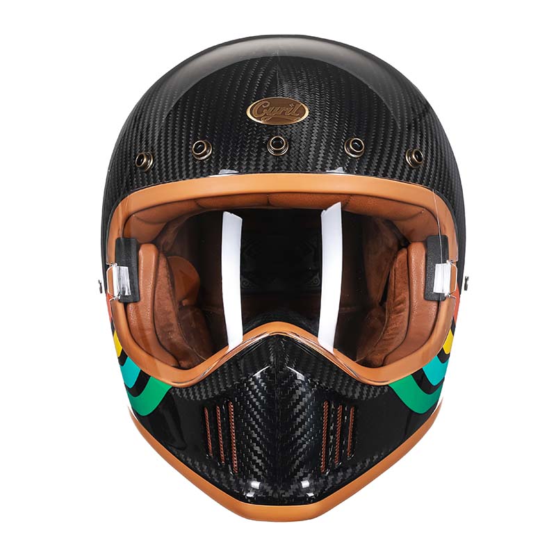 Casque de Moto en Fibre de Carbone - Protection Légère et Confort Supérieur